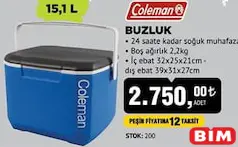 COLEMAN BUZLUK 15,1 L COLEMAN BUZLUK 15,1 L